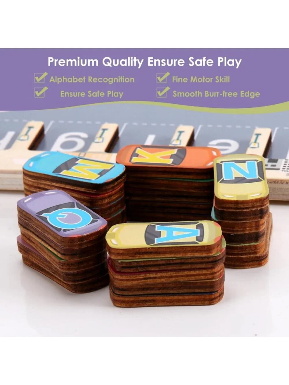 Magnetic Alphabet Maze Puzzle - Montessori Learning Toy for Kids 3-5, Fine Motor